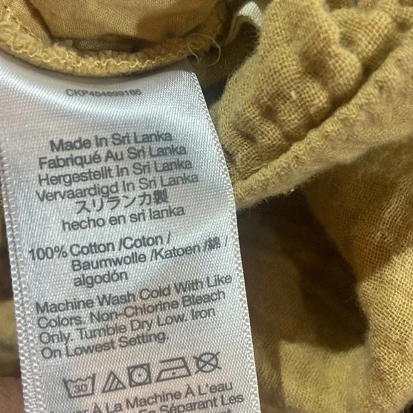 Madewell Lightspun Tapered Huston Pull-On Crop Pants Double Gauzy Cotton Sz S - Picture 5 of 5